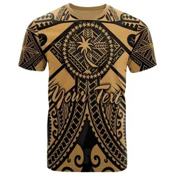 Chuuk Custom Personalised T-Shirts- Gold Seal with Polynesian Tattoo