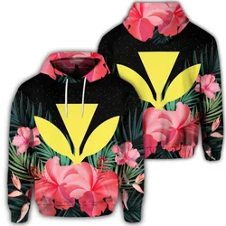 Alohawaii Hoodie - Hawaiian Kanaka Tropical Hibiscus Hoodie - AH - J4R