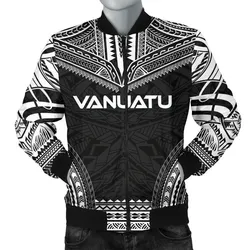 Vanuatu Polynesian Chief Mens Bomber Jacket - Black Version
