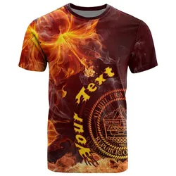 Palau Polynesian Custom Personalised T - Shirt - Fire Hibiscus