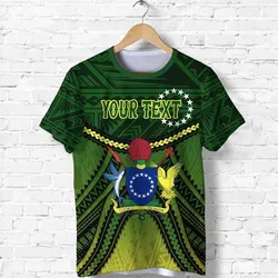 (Custom Personalised) Cook Islands T Shirt Polynesian Tattoo Seashore