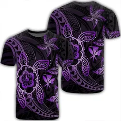 Alohawaii Tee - Kanaka Map Hibiscus Plumeria Turtle Art Violet Polynesian T-shirt AH - JR