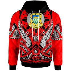 Tuvalu Tribal Sun Tattoo Red Unique 3D Printed Sublimation Hoodie Hooded Sweatshirt Comfy Soft And Warm For Men Women S to 5XL CTC16012067