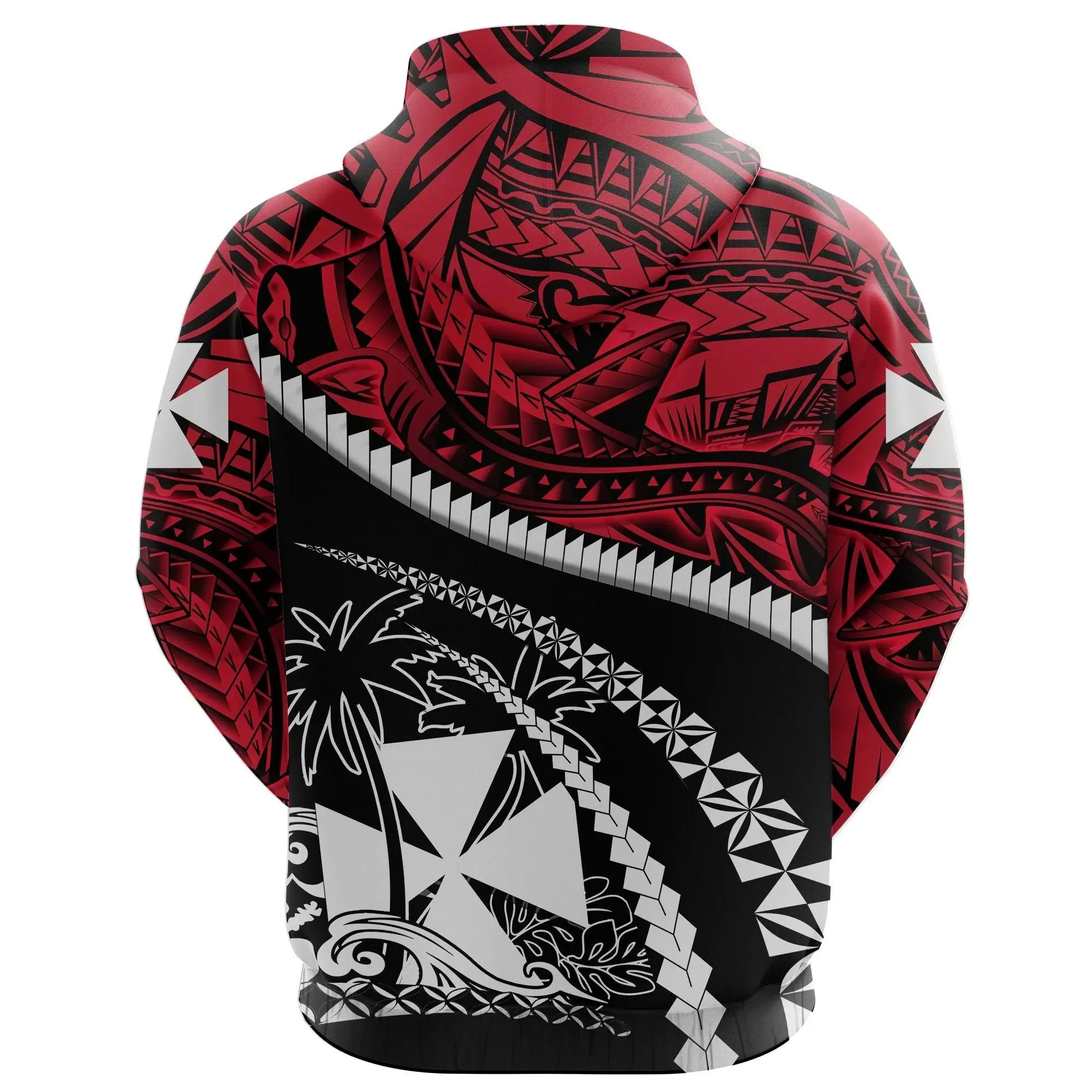 Alohawaii Clothing - Hoodie Wallis and Futuna Tapa Polynesian Shark Tattoo K4
