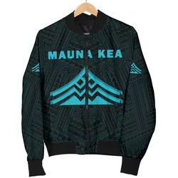 Hawaii Mauna Kea Polynesian Mens Bomber Jacket Blue