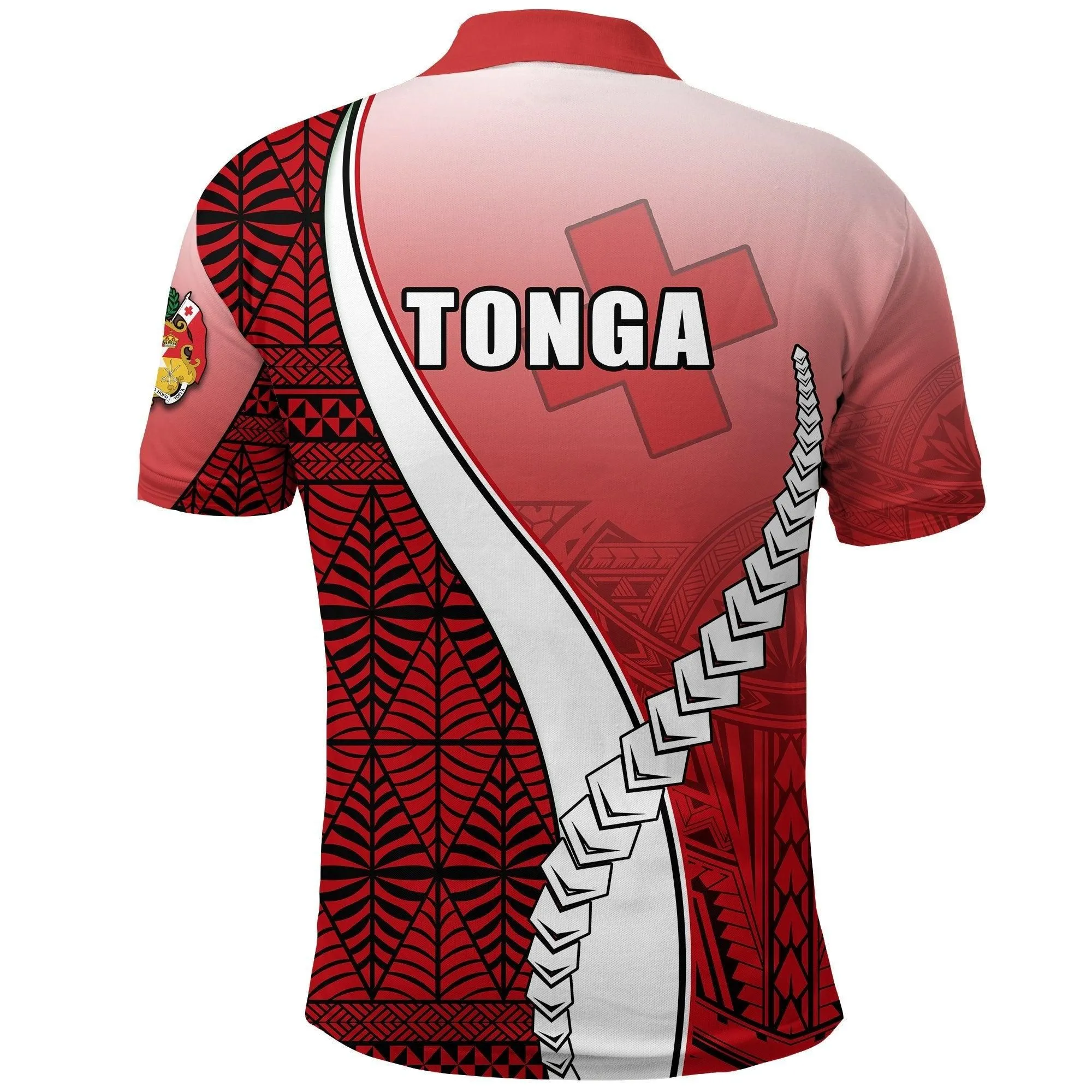 (Custom Personalised) Tonga Rugby Polo Shirt Confident Polynesian