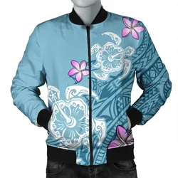 Alohawaii Jacket - Hawaii Turtle Plumeria Polynesian Simple Bomber Jacket - AH - J4R