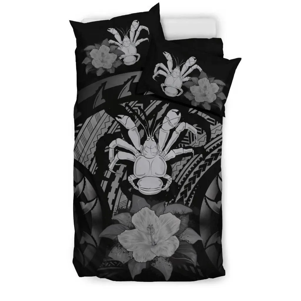 Alohawaii Bedding Set - Cover and Pillow Cases Niue Gray Hibiscus A24