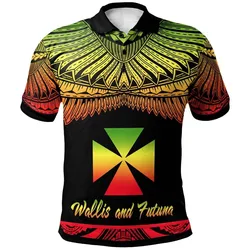 Wallis and Futuna Polynesian Polo Shirt - Poly Tattoo Reggae Version