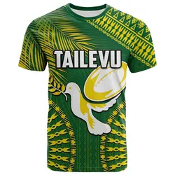 (Custom Personalised And Number) Tailevu Fiji Rugby T-Shirt LT6
