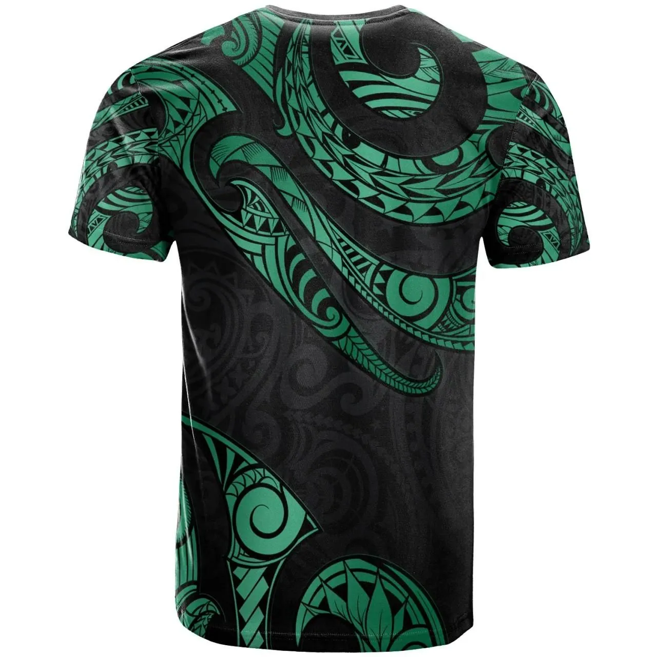 American Samoa Polynesian Custom Personalised T-Shirt - Poly Tattoo Green Version