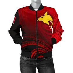 Alohawaii Jacket - Bomber Jacket Papua New Guinea - Raggiana Bird of Paradise Polynesian Patterns - BN18