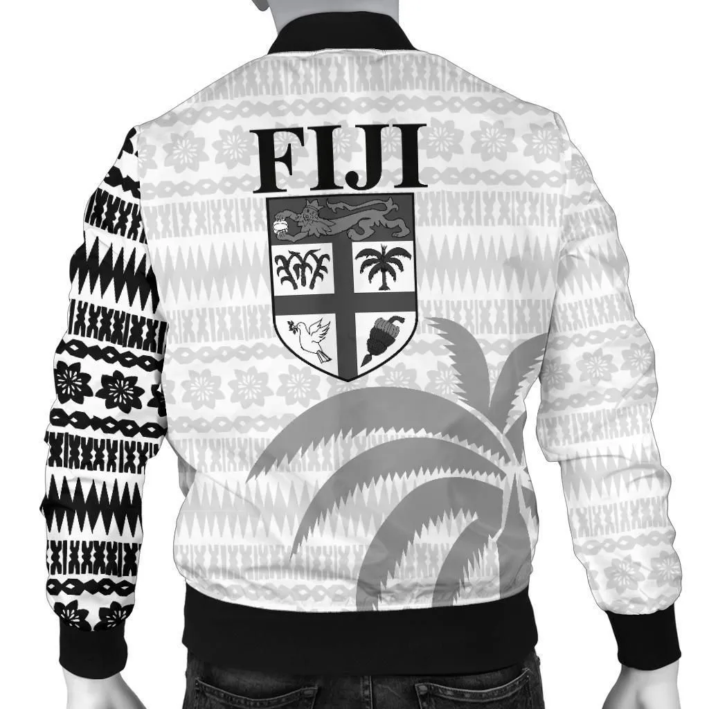 Fiji Tapa Mens Bomber Jacket Tattoo Style
