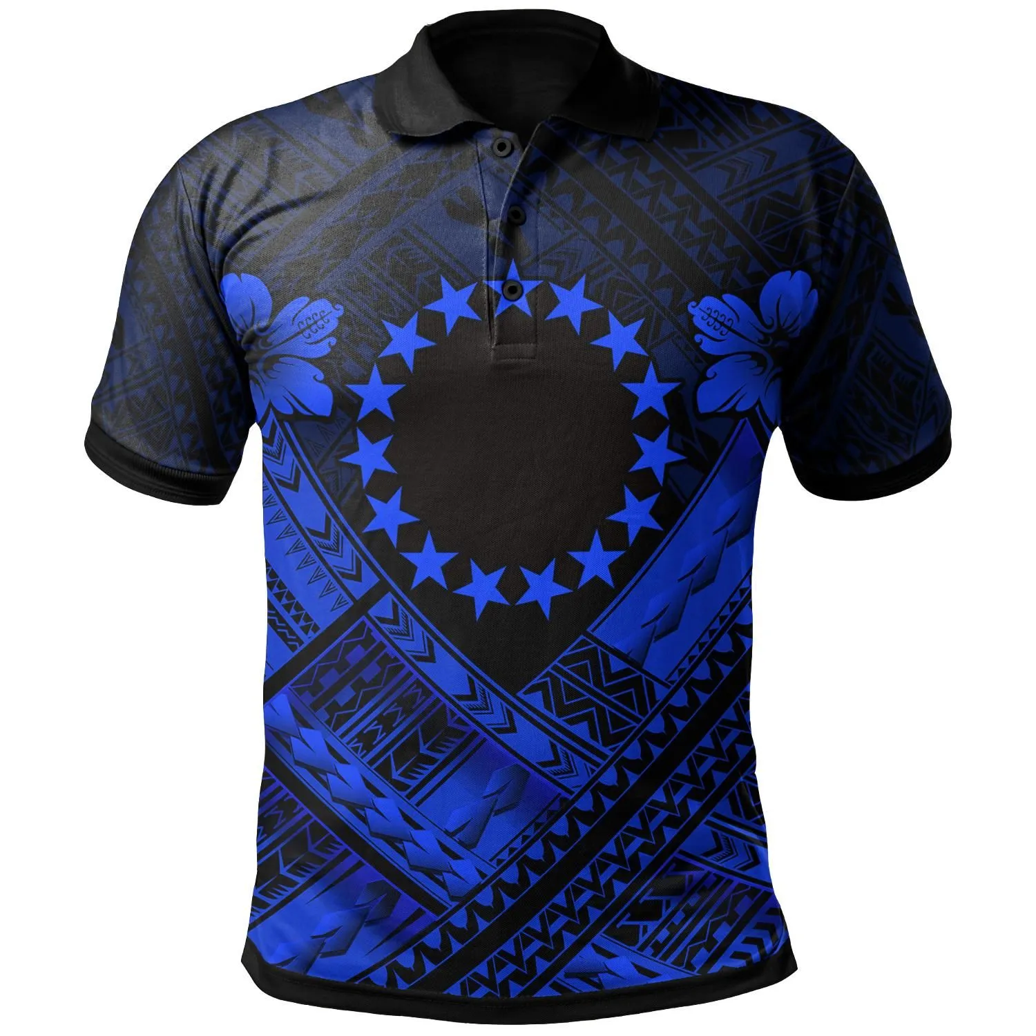 Cook Islands Polynesian Polo Shirts - Cook Islands Blue Seal Camisole Hibiscus Style