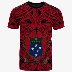 Samoa Premium T-Shirt - Samoa Coat Of Arms Tattoo (Red)- BN17