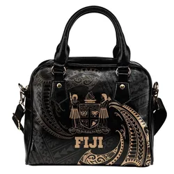 Fiji Polynesian Shoulder Handbag - Gold Tribal Wave