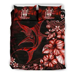 The Bahamas Bedding Set - Red Marlin with Hibiscus