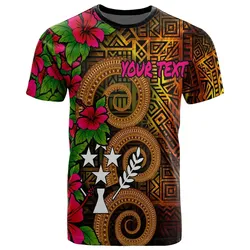 Kosrae Micronesia Custom Personalised T-Shirt - Hibiscus Vintage - BN12