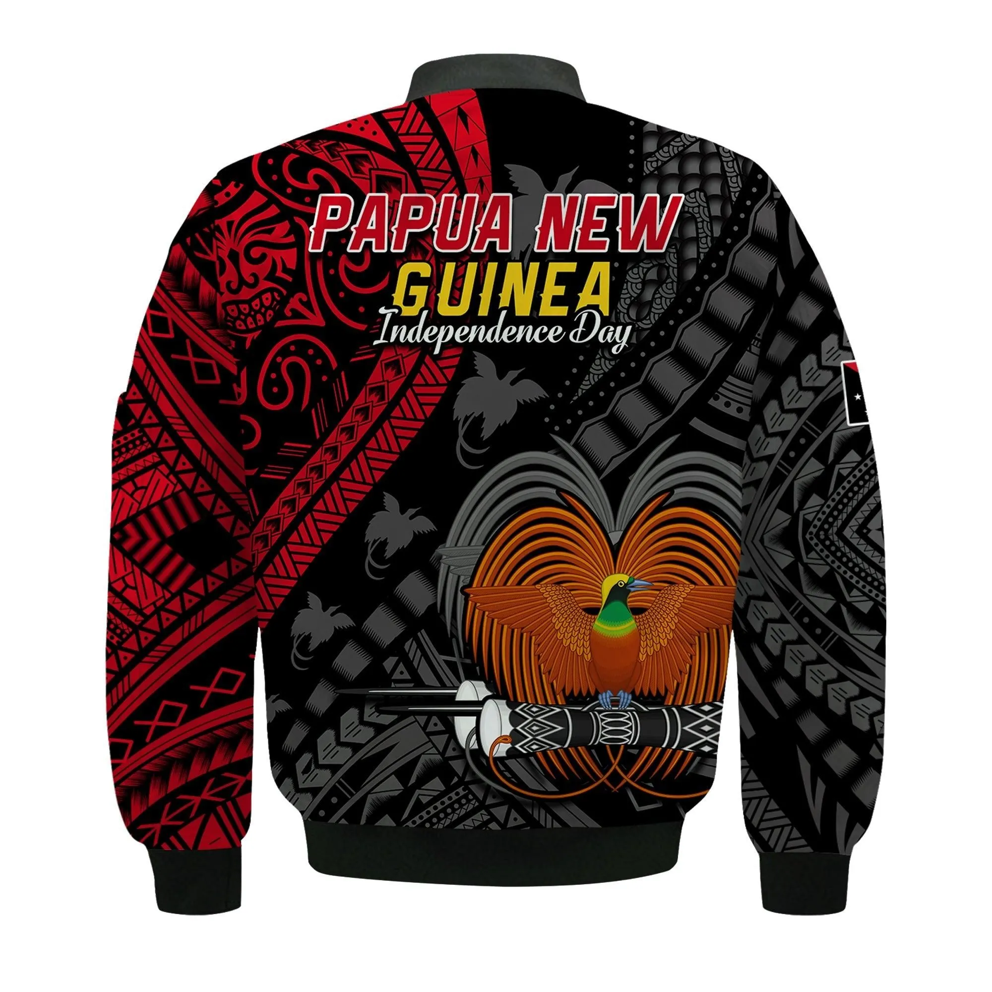 Papua New Guinea Bomber Jacket Raggiana Birds Of Paradise Happy 47th Independence Day LT13