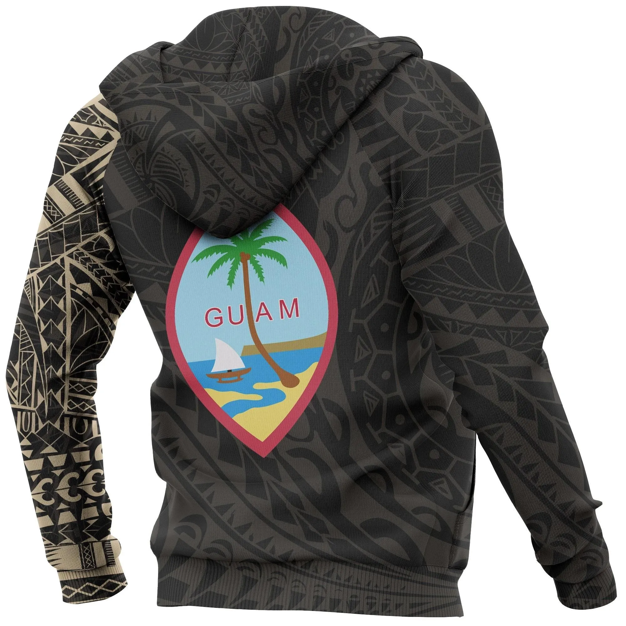Alohawaii Clothing - Hoodie Guam Polynesian Tattoo Style All-Over A7