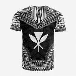 Hawaii Custom Personalised T shirt - Kanaka Maoli Polynesian Chief Tattoo Black Version