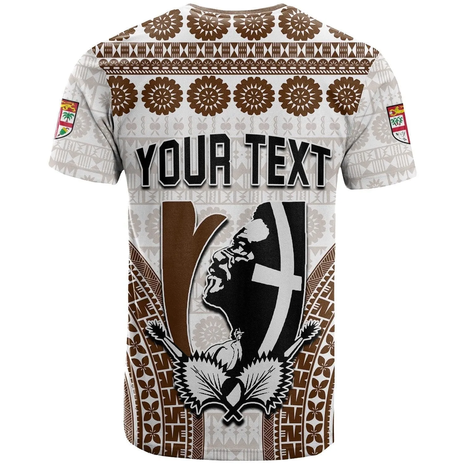 Custom Personalised Fiji Rugby Bati T Shirt Proud Tapa Pattern LT13
