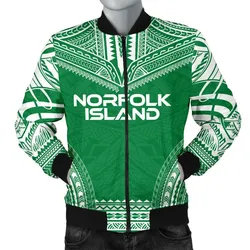 Norfolk Island Flag Polynesian Chief Mens Bomber Jacket