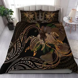 Alohawaii Home Set - Hawaii Couple Turtle Kanaka Hibiscus Valentine Bedding Set - Eras Style - AH - J2