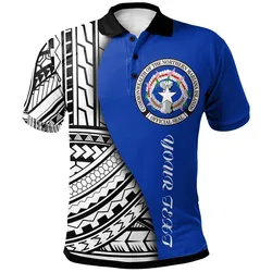 Northern Mariana Islands Custom Personalised Polo Shirt - Coat Of Arm and Polynesian Patterns