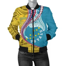 Alohawaii Jacket - Bomber Jacket Tuvalu Manta Polynesian TH65