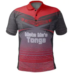 Alohawaii Shirt - Polo Shirt Tonga Polynesian - Grey Tattoo - BN11