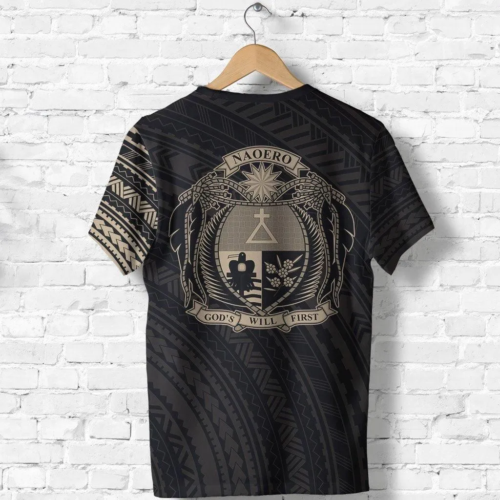 Nauru T shirt - Nauru Coat Of Arms Polynesian Tattoo Style