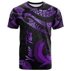 Pohnpei Micronesia Custom Personalised T shirt - Poly Tattoo Purple Version