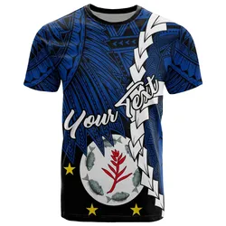 Palau Airai Polynesian Custom Personalised T-Shirt - Tribal Wave Tattoo