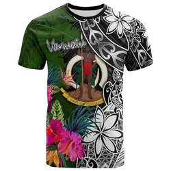 Vanuatu T-Shirt - Turtle Plumeria Banana Leaf - BN11