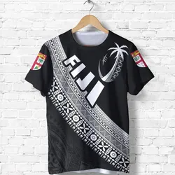 (Custom Personalised) Fiji Rugby T Shirt Version Style You Win - White
