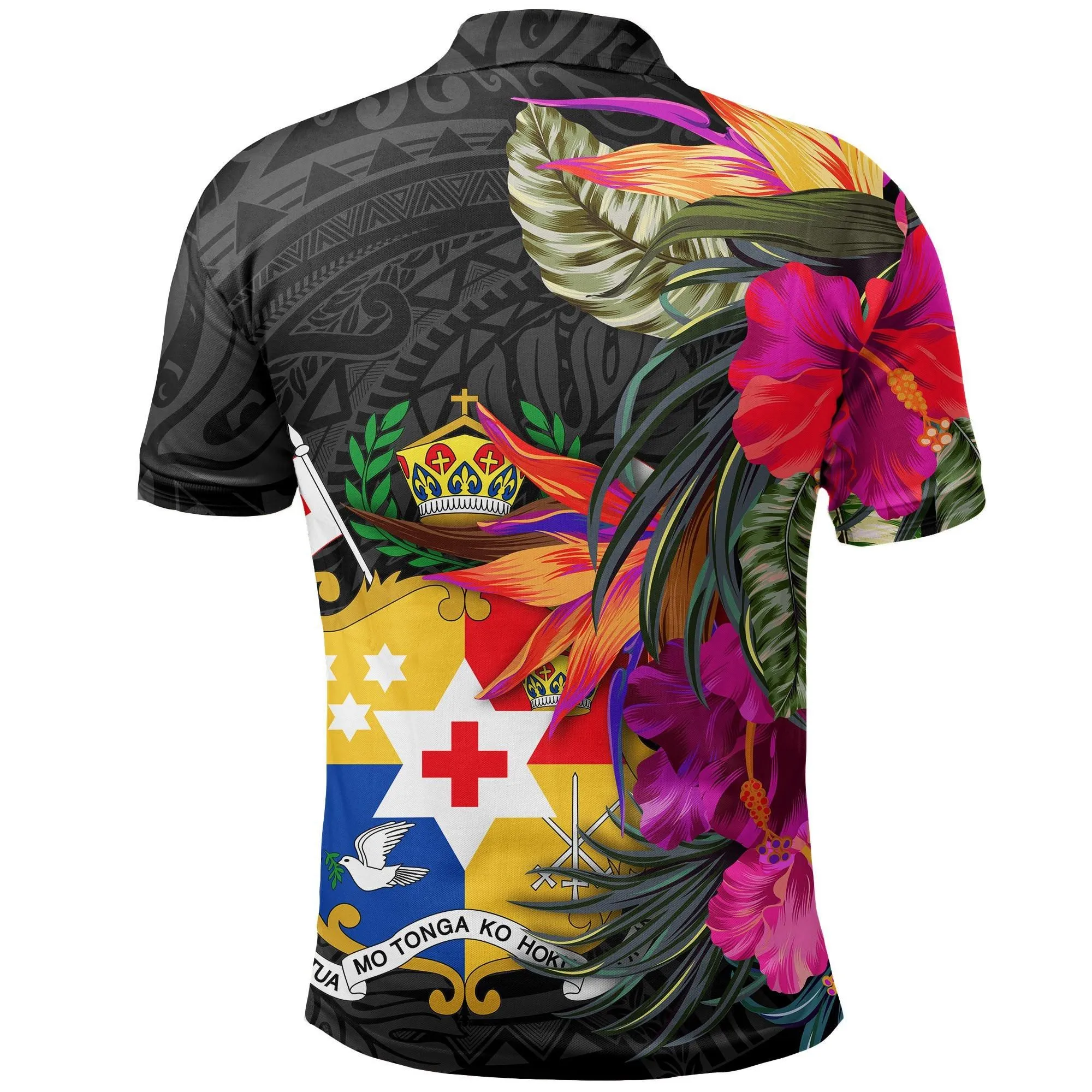 Alohawaii Shirt - Polo Shirt Tonga - Hibiscus Polynesian Pattern - BN39