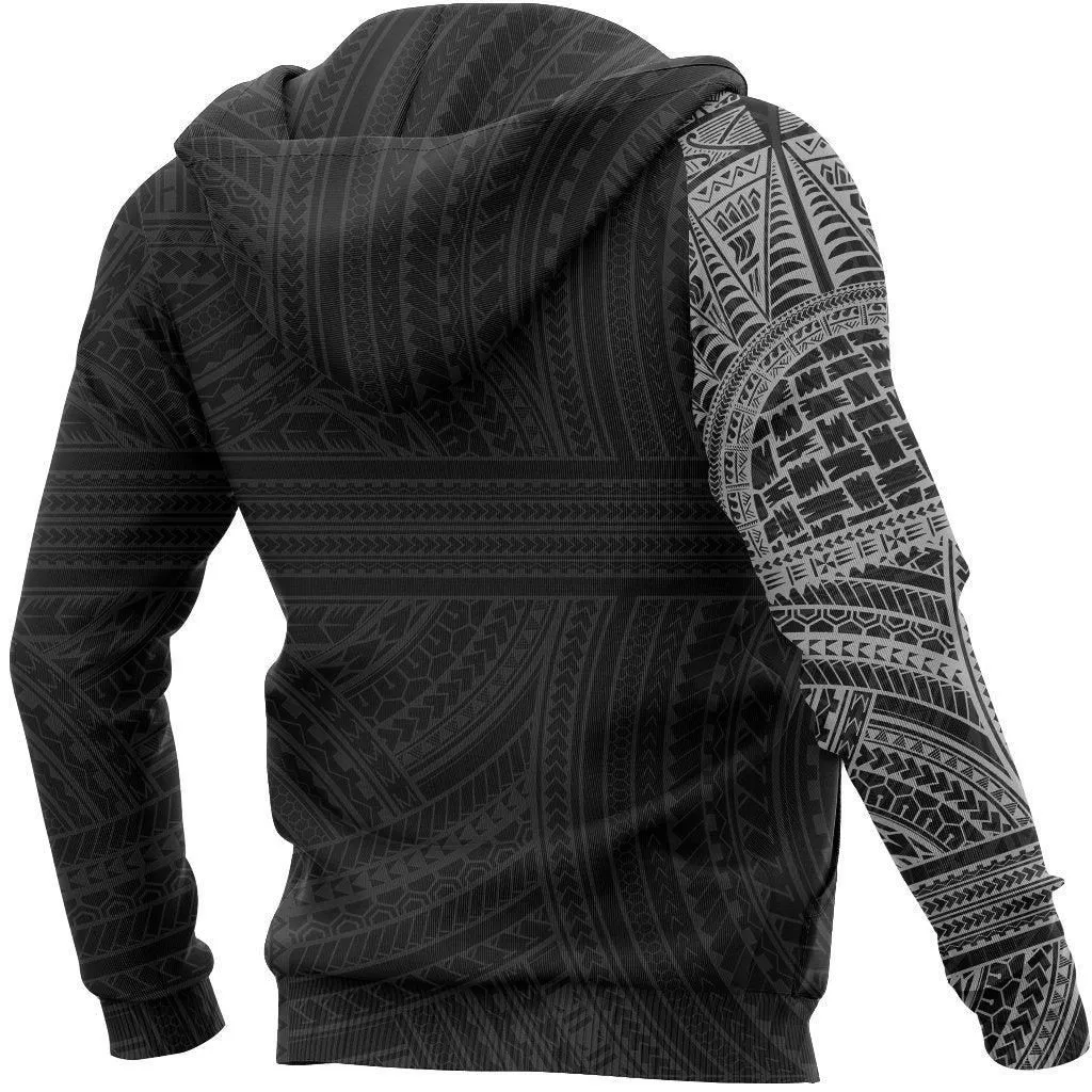 Tribal Hoodie, Polynesian Tattoo All Over Print Hoodie