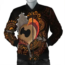 Alohawaii Jacket - Hawaiian Warrior Helmet Kanaka Polynesian Bomber Jacket - AH - JGR