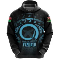 Vanuatu Turtle Hibiscus Pullover Hoodie (Blue)