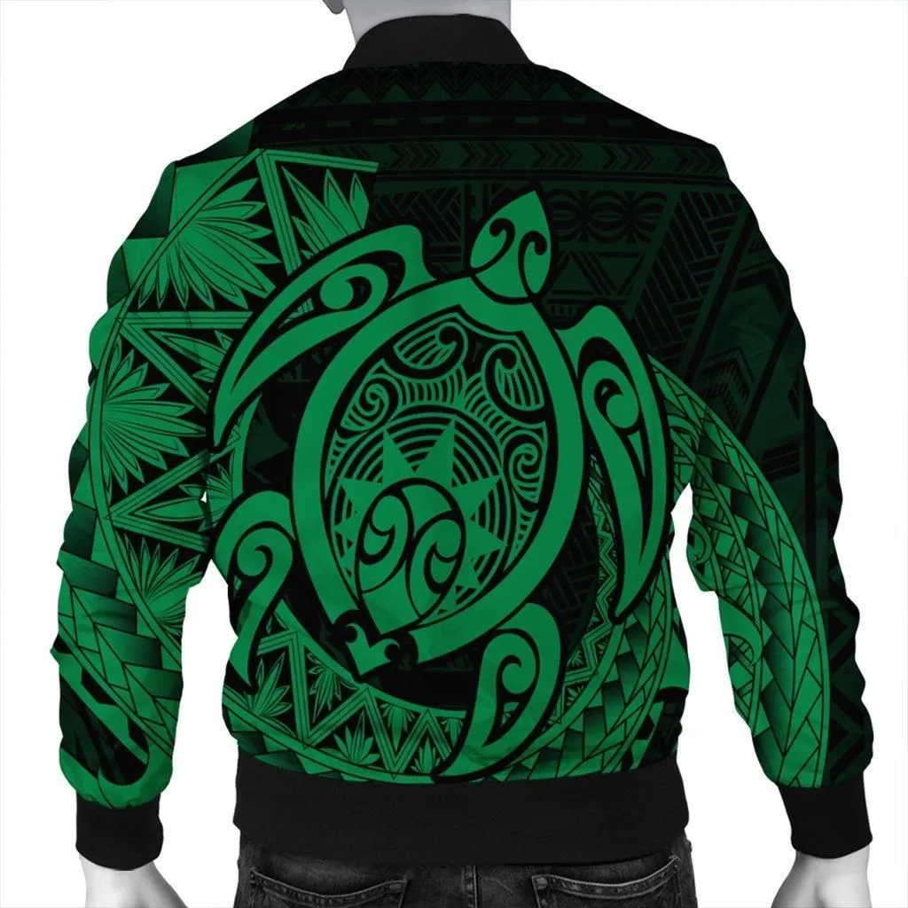 Hawaii Polynesian Turtle Bomber Jacket - Green - AH