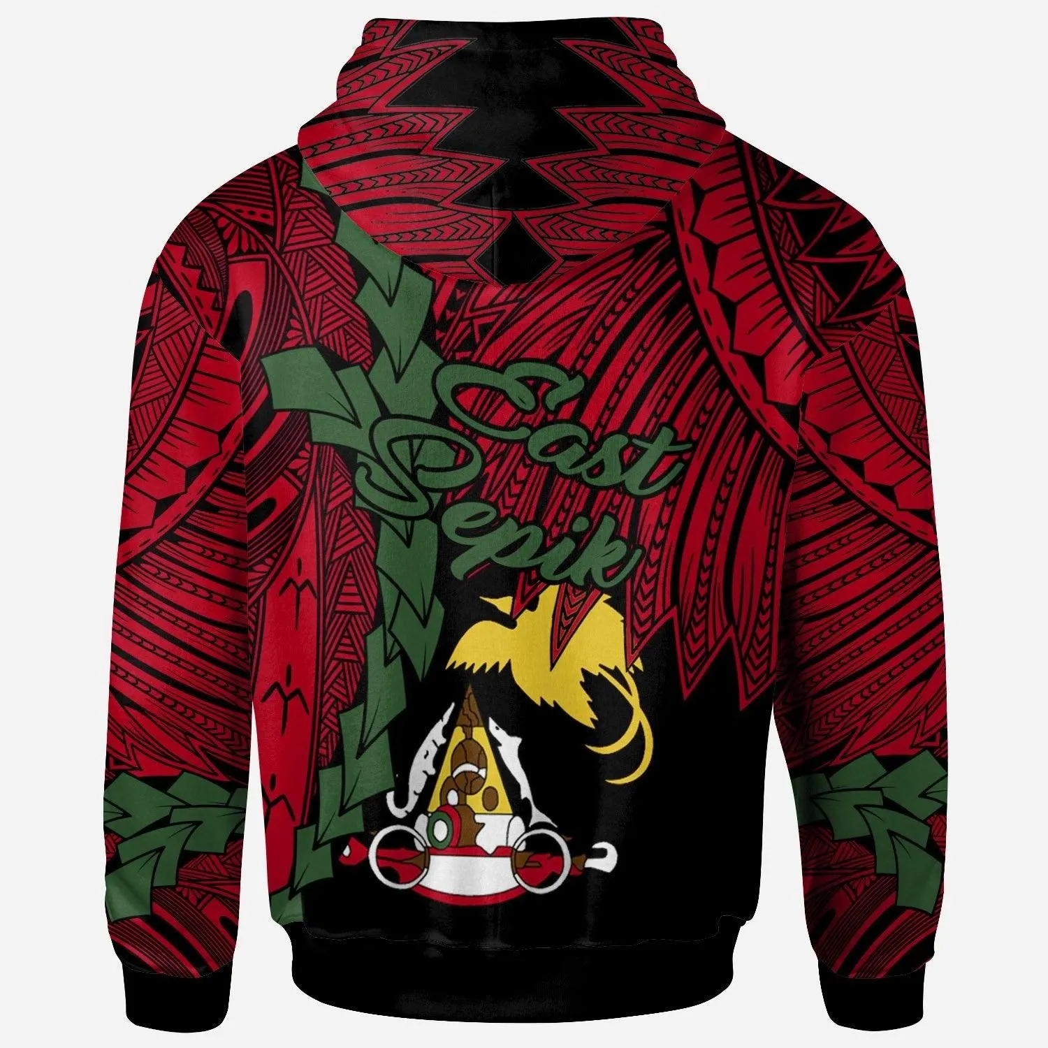 Papua New Guinea East Sepik Province Polynesian Hoodie - Tribal Wave Tattoo