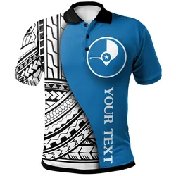 Yap Custom Personalised Polo Shirt - Coat Of Arm and Polynesian Patterns