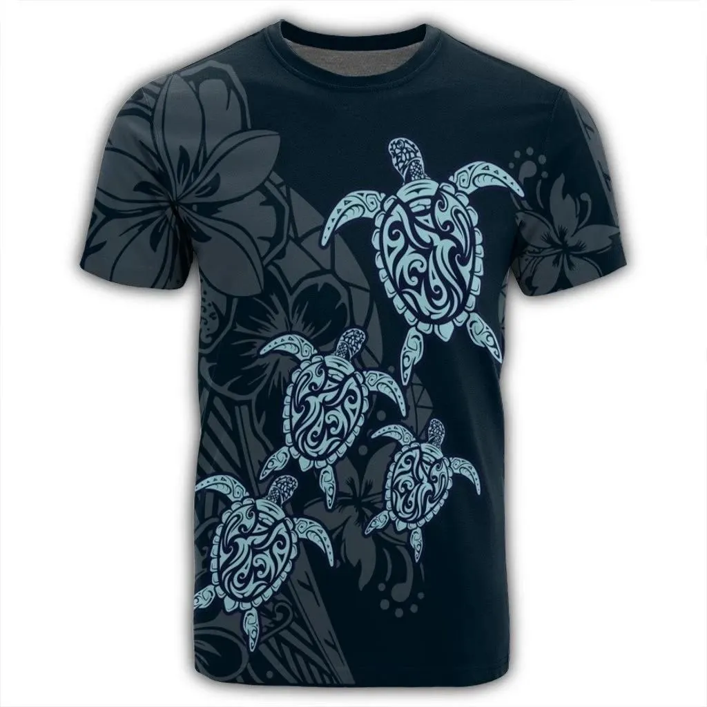 Alohawaii Tee - Hawaiian Hibiscus Plumeria Sea Turtle Polynesian T-shirt AH - JR