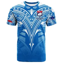 Samoa Rugby Toa Samoa Blue Style T Shirt - LT2