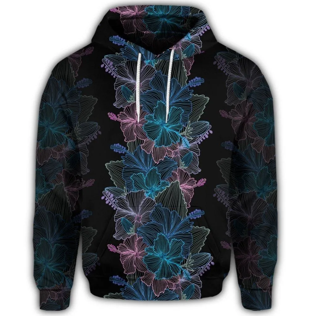 Hawaiian Hibiscus Full Color Polynesian Hoodie