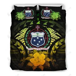 Samoa Reggae Hibiscus Bedding Set Bedroom Decor