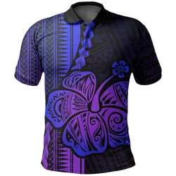 (Custom Personalised) Polynesian Hibiscus Polo Shirt Hawaiian Style No.3 LT6
