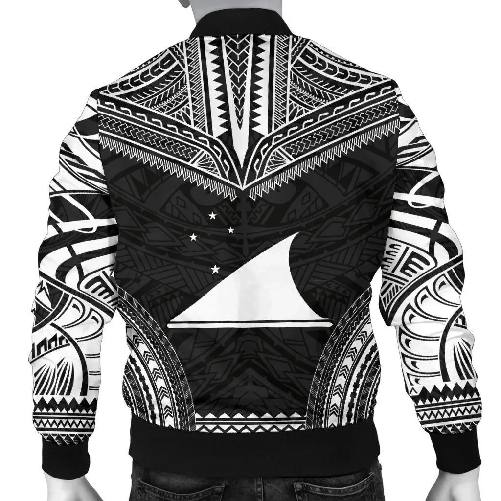 FamilyGater Jacket - Bomber Jacket Tokelau Polynesian Chief - Black Version - Bn10