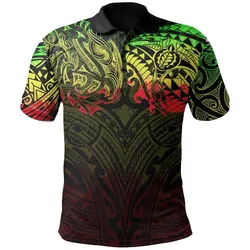 New Zealand Polo Shirt, Maori Polynesian Tattoo Reggage